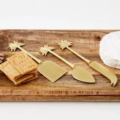 Miami Brass Cheese Knife Set
