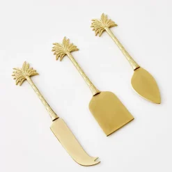 Miami Brass Cheese Knife Set