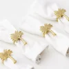 Miami Metal Napkin Rings Gold