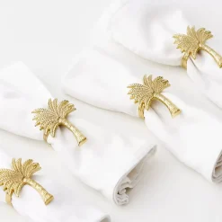 Miami Metal Napkin Rings Gold