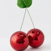 Mirrored Cherry Sculpture Red