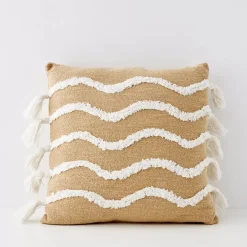 Newport Cotton Cushion With Insert Natural/White
