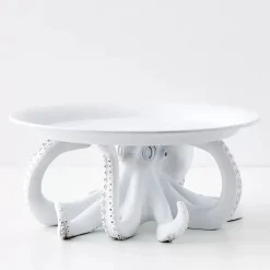 Otis Octopus Resin Decorative Tray White