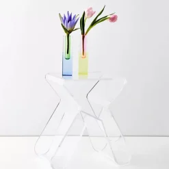 Paperclip Acrylic Side Table Clear