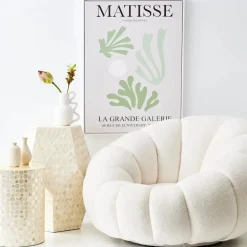 Pumpkin Accent Chair White