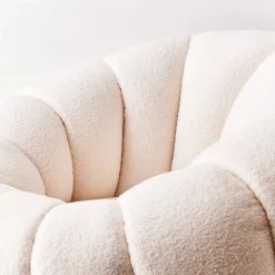 Pumpkin Accent Chair White