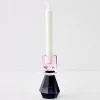 Queen Crystal Taper Candle Holder Black Pink
