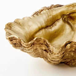 Resin Clam Sculpture Small Gold
