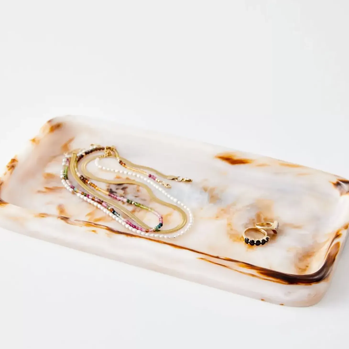 Resin Decorative Tray Tortoiseshell