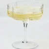 Ribbed Flower Champagne Glass