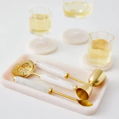 Ribbed Flower Glass Tumbler