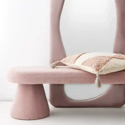 Ripples Velvet Full Length Mirror Mushroom