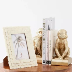 Scalloped Bone Photo Frame Ivory