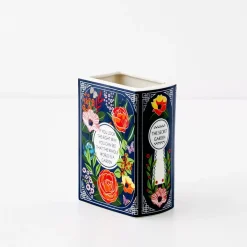 Secret Garden Ceramic Book Vase Navy