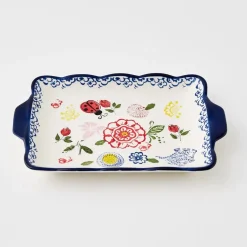 Springtime Ceramic Serving Plate