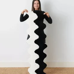 Squiggle Floor Runner Black/Cream