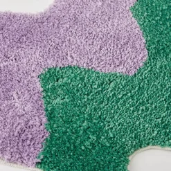 Squiggle Floor Runner Lavender/Green