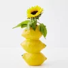 Stacked Lemon Ceramic Vase