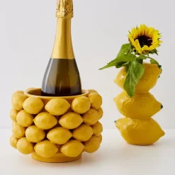 Stacked Lemon Ceramic Vase
