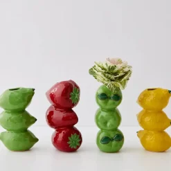Stacked Lemon Ceramic Vase