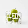 Weave Resin Fruit Bowl White