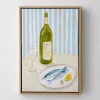 White Wine Framed Canvas Oil Painting