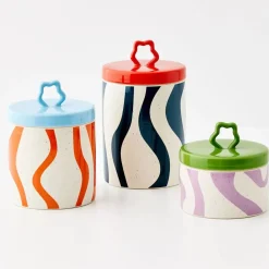 Whorl Kitchen Ceramic Canister Small
